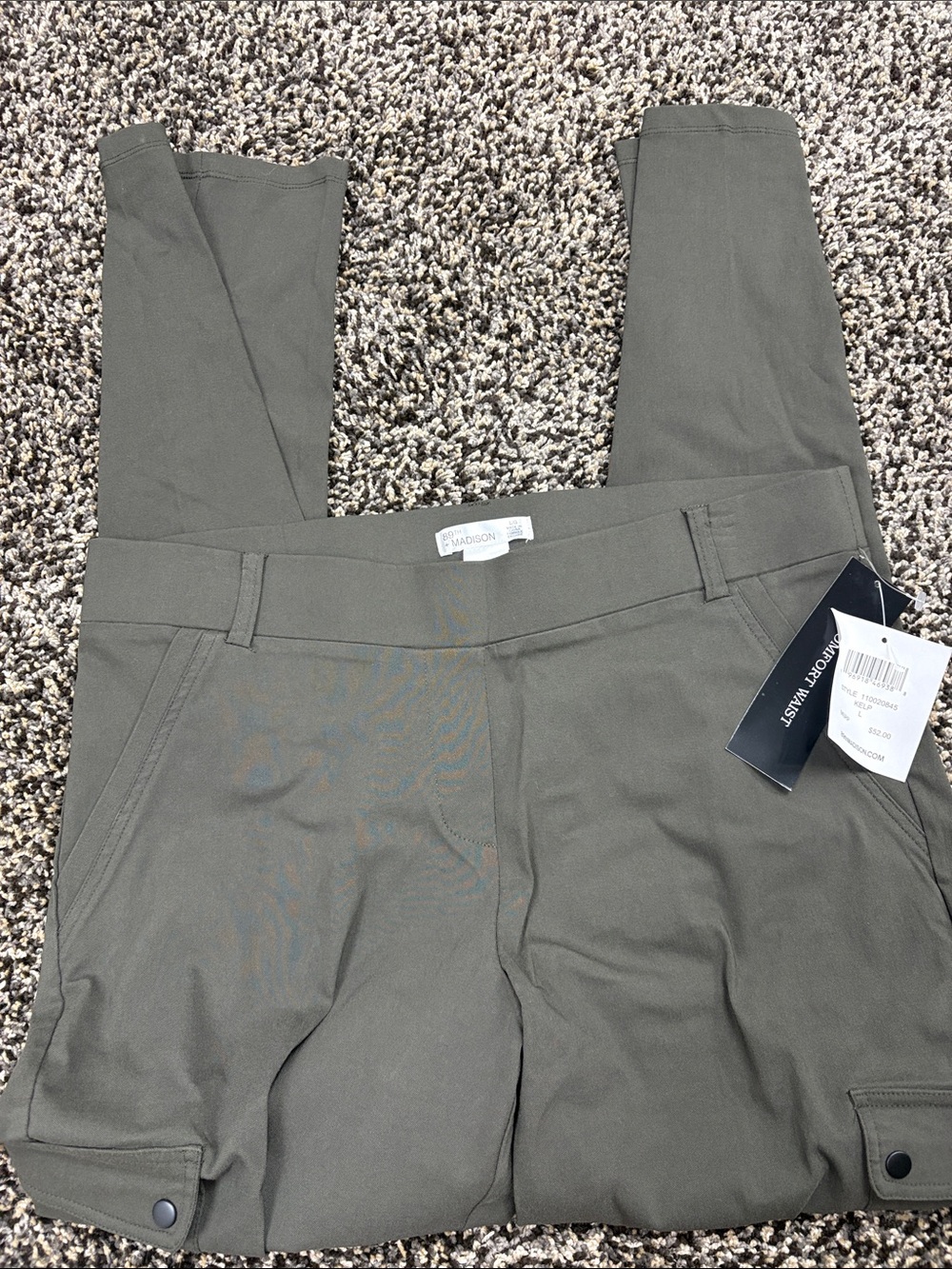Madison Straight-Leg Cargo Pants - Olive